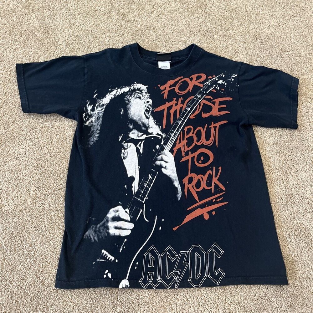 Liquid Blue AC/DC For Those About Rock T-Shirt Men's M Tee Black Vintage - Picture 1 of 6